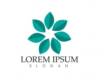 yaprak yeşil doğa logo ve sembol şablon vektör 