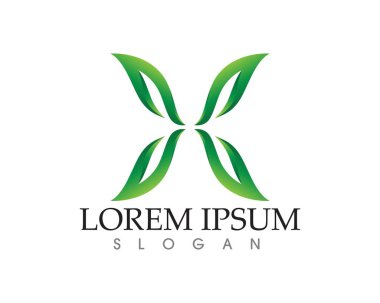 yaprak yeşil doğa logo ve sembol şablon vektör 