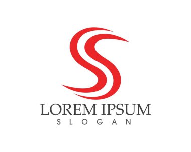 S harfli şirket logosu tasarım vektörü