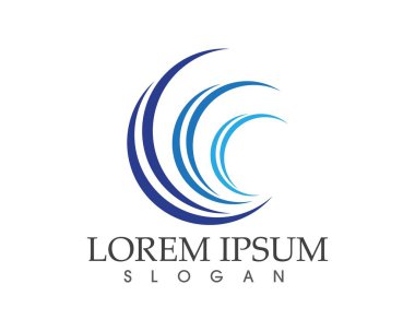 Dalgalar plaj logosu ve semboller simge uygulaması