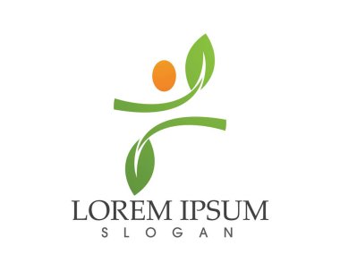 yaprak yeşil doğa logo ve sembol şablon vektör 