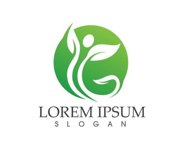 yaprak yeşil doğa logo ve sembol şablon vektör 