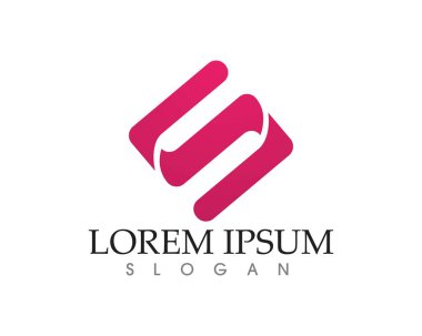 S harfli şirket logosu tasarım vektörü