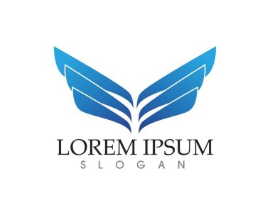 Uçuş logo ve semboller soyut kuş kanatları imzalamak