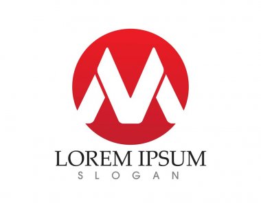 Mektup M vektör simgeleri simge ve logo şablonu