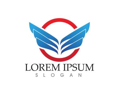 Uçuş logo ve semboller soyut kuş kanatları imzalamak