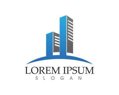 Emlak ve ev binaları logo simgeleri şablonu