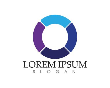 İş Finans logo ve sembolleri konsept illüstrasyon vektör