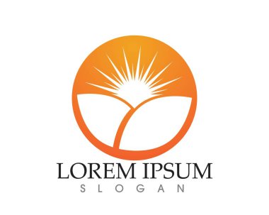 Güneş logosu ve sembolleri yıldız simgesi ağ taşıyıcısı - 
