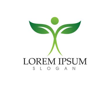 yaprak yeşil doğa logo ve sembol şablon vektör 