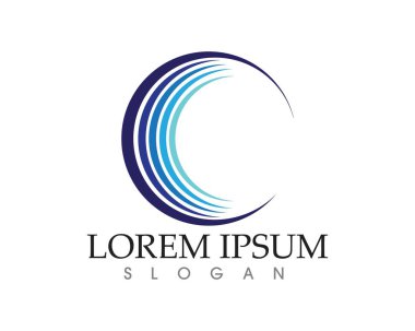 Mektup C Logo şablonu tasarlamak vektör simgeleri