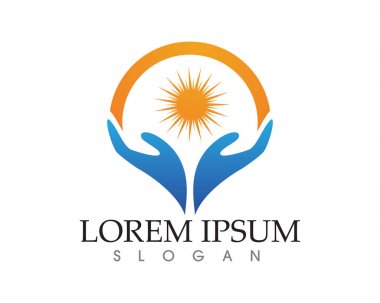 El yardım logosu ve semboller şablon uygulamaları