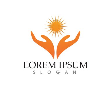 El yardım logosu ve semboller şablon uygulamaları