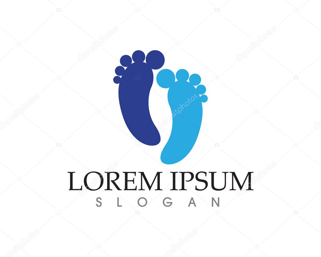 Foot print Logo and symbols icons Template 
