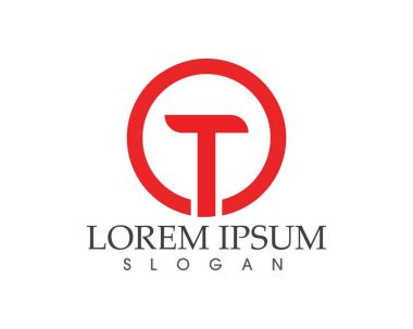 T harf logo ve sembolleri şablon simgeler app