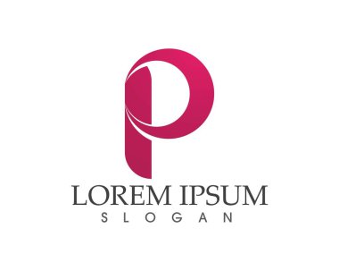 İş kurumsal harf P logo tasarlamak vektör