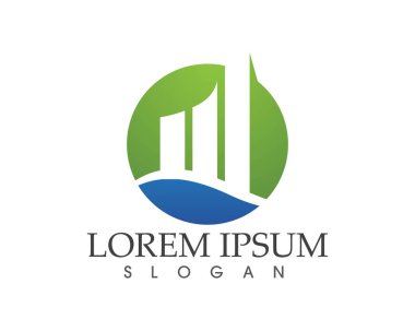 İş Finans logo ve sembolleri konsept illüstrasyon vektör