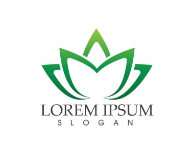 Sağlık, Spa ve Yoga için Lotus çiçek işareti. Vektör Illustratio