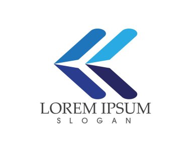 V harfler iş logo ve sembolleri şablonu