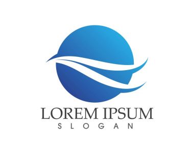 Dalgalar plaj logosu ve semboller simge uygulaması