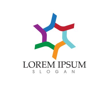 İş Finans logo ve sembolleri konsept illüstrasyon vektör