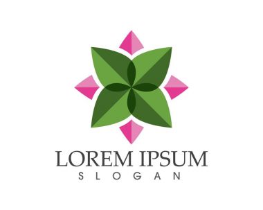 yaprak yeşil doğa logo ve sembol şablon vektör 