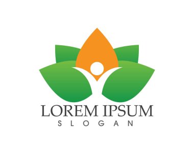 yaprak yeşil doğa logo ve sembol şablon vektör 