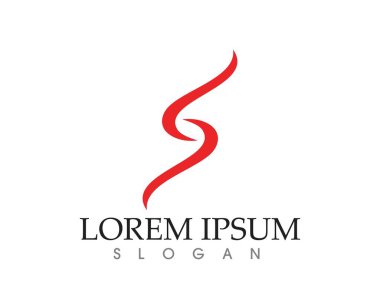 S harfli şirket logosu tasarım vektörü