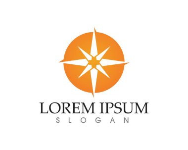 Kırmızı ve Mavi Yıldız Şahin Logo Şablon vektör simgesi