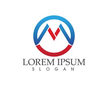 Harf M böyle logo şablonu uygulama simgeler vektör