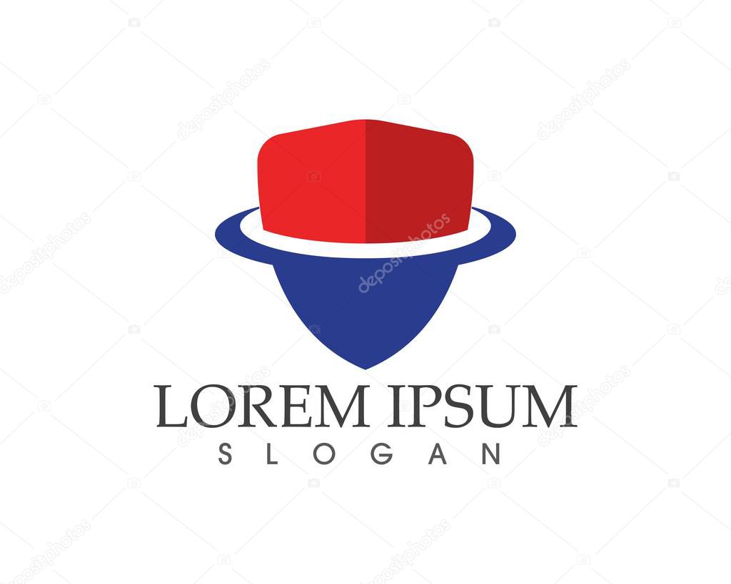 Security guard logo design vector shield templat