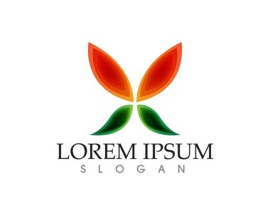 Kelebek kavramsal basit ve renkli bir simge. Logosunu görmeniz gerekir. Vektör illustr