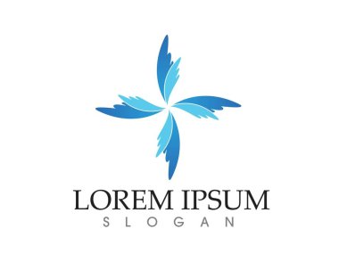 Kuş işareti soyut şablon simgeler app kanatlar