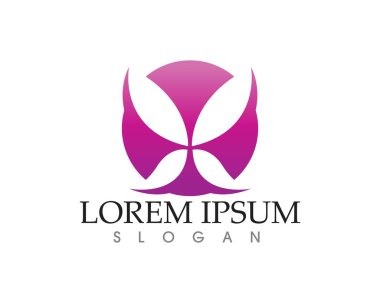 Kelebek kavramsal basit ve renkli bir simge. Logosunu görmeniz gerekir. Vektör illustr