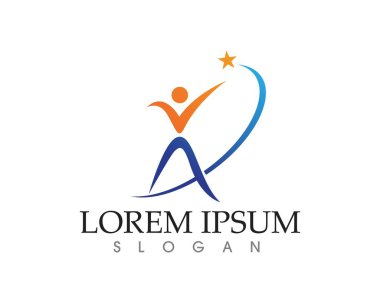 İnsanlar başarıyı önemser sağlık logosu simgeleri