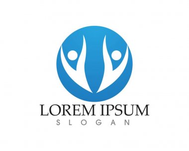 İnsanlar başarıyı önemser sağlık logosu simgeleri