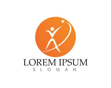 İnsanlar başarıyı önemser sağlık logosu simgeleri