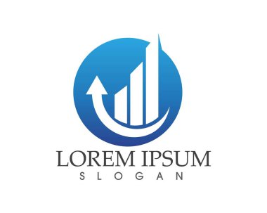 İş Finans logo ve sembolleri konsept illüstrasyon vektör