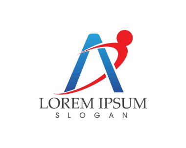 Bir Harf Logosu İş Şablonu Vektör simgesi