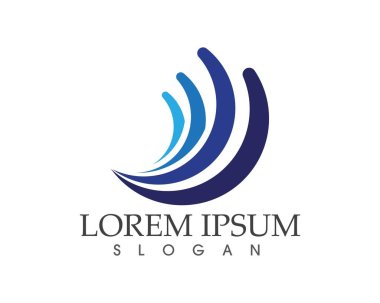 Dalgalar plaj logosu ve semboller simge uygulaması