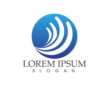 Dalgalar plaj logosu ve semboller simge uygulaması