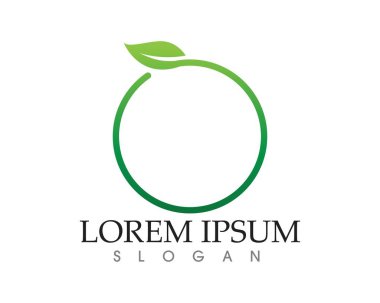 yaprak yeşil doğa logo ve sembol şablon vektör 
