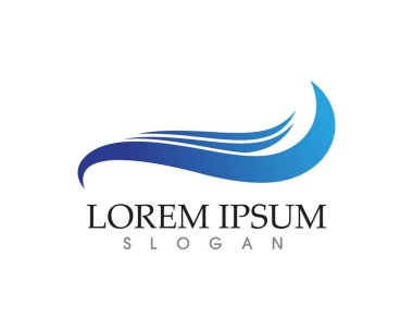 Dalgalar plaj logosu ve semboller simge uygulaması