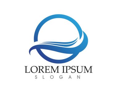 Dalgalar plaj logosu ve semboller simge uygulaması