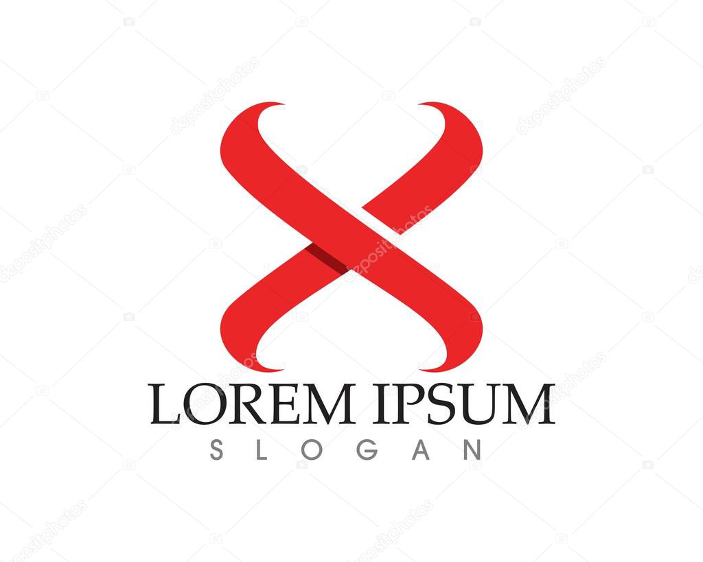X Letter Logo Template vector icon desig