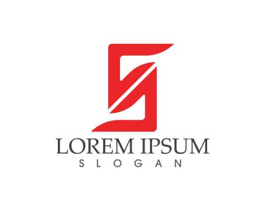 S harfli şirket logosu tasarım vektörü