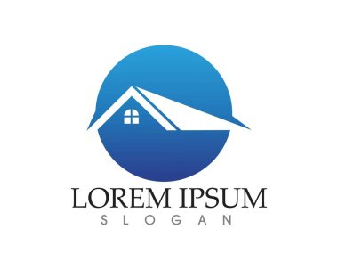 Emlak ve ev binaları logo simgeleri şablonu