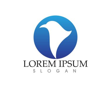 Şahin Kartalı Kuş Logo Şablonu vektör simgesi