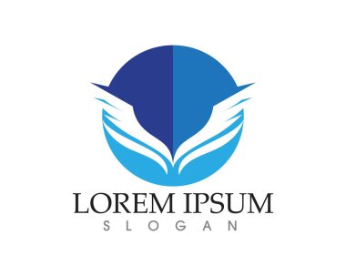 Şahin Kartalı Kuş Logo Şablonu vektör simgesi