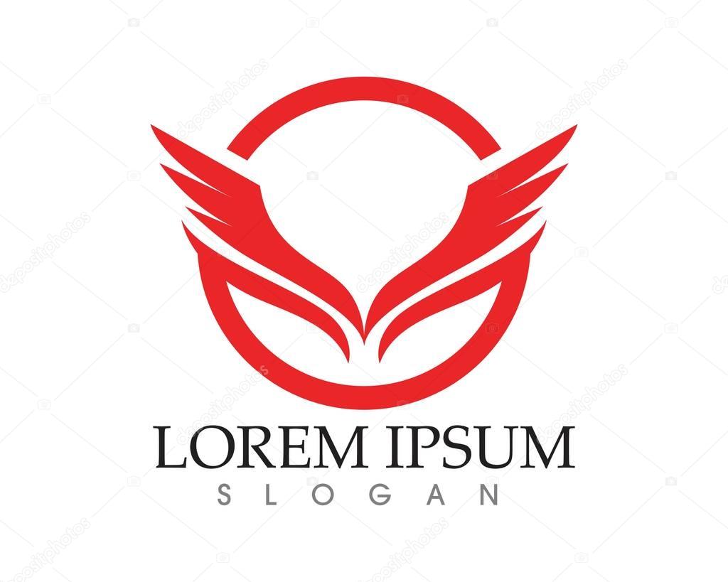 Falcon Eagle Bird Logo Template vector ico
